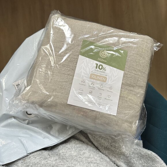 NWT 3hlinen Linen Back Tab Curtain Panel - Picture 2 of 7